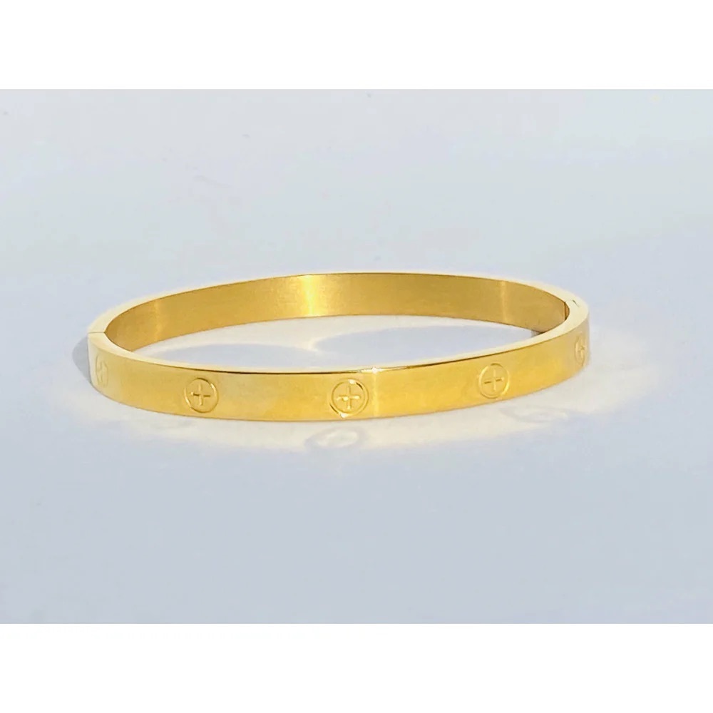 Minimalist gold bangle N996 - Picture 1 of 4